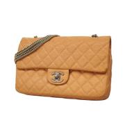 Pre-owned Leather chanel-bags Chanel Vintage , Yellow , Dames