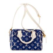 Pre-owned Canvas handbags Louis Vuitton Vintage , Blue , Dames