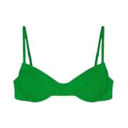 Groene Gekreukelde Bikini Set MC2 Saint Barth , Green , Dames