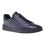 Trainers in dark blue quilted leather and leather Baldinini , Blue , H...