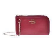 Red calfskin wallet Baldinini , Pink , Dames