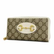 Pre-owned Leather wallets Gucci Vintage , Beige , Dames