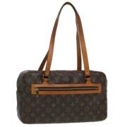 Pre-owned Canvas handbags Louis Vuitton Vintage , Brown , Dames