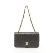 Pre-owned Leather chanel-bags Chanel Vintage , Black , Dames