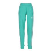 Groene Fleece Trainingsbroek met 3 strepen Adidas , Green , Heren