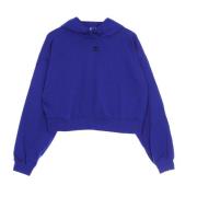 Blauwe Cropped Hoodie Loungewear Essentials Adidas , Blue , Dames