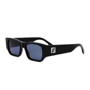 Stijlvolle zonnebril met blauwe lenzen Fendi , Black , Unisex