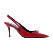 Rode Stiletto Pumps met La Medusa Detail Versace , Red , Dames