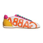 Multicolor Leren Logo Sneakers Dolce & Gabbana , Multicolor , Dames