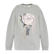 Sweatshirt met borduursel Ganni , Gray , Dames