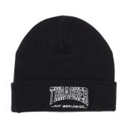 Field Crew Beanie Thrasher Zwarte Hoed HUF , Black , Heren