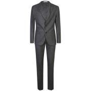 Grijze Wollen Blazer Pak Set Boglioli , Gray , Heren