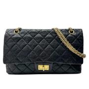 Pre-owned Leather chanel-bags Chanel Vintage , Black , Dames