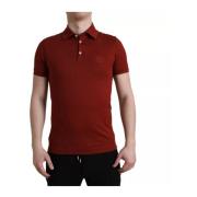 Rode Logo Korte Mouw T-shirt Dolce & Gabbana , Red , Heren