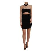 Zwart Mouwloos Bodycon Minijurk Dolce & Gabbana , Black , Dames