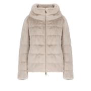 Gewatteerde Faux Fur Donsjas Herno , Beige , Dames