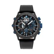 Zwarte Heren Chronograaf Horloge Police , Black , Unisex