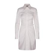 Witte Mini Overhemdjurk met Italiaanse Kraag Alexander McQueen , White...