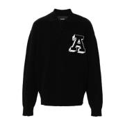 Zwarte Polo Sweater T-shirts en Polos Axel Arigato , Black , Heren