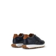 Blauwe Leren Sneaker met Rubberen Zool Hogan , Multicolor , Heren