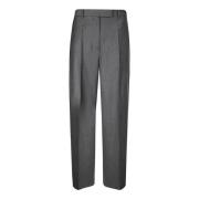 Klassieke wollen broek met voorplooien Róhe , Gray , Dames