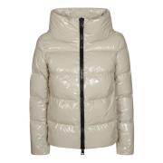 Glanzende Gewatteerde Jas Herno , Beige , Dames