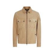 Beige Suède Leren Jas Tour Model Belstaff , Beige , Heren