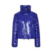 Blauwe Nylon Jas Mantel Pinko , Blue , Dames