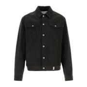 Stijlvolle Denimjas in Leisteen Alexander McQueen , Black , Heren