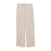 Gebreide Wollen Broek Grijs Seventy , Beige , Dames