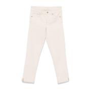 Beige Skinny Jeans met Logo Patch Liu Jo , Beige , Dames