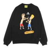 Beavis & Butthead Crewneck Sweatshirt Zwart Iuter , Black , Heren