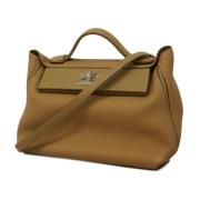 Pre-owned Leather handbags Hermès Vintage , Brown , Dames