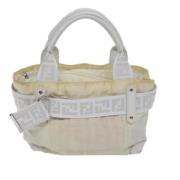 Pre-owned Canvas handbags Fendi Vintage , White , Dames