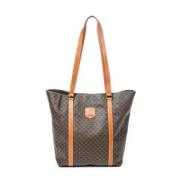 Pre-owned Coated canvas shoulder-bags Celine Vintage , Brown , Dames