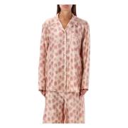 Zijden Pyjama Shirt met Abstracte Print Marni , Multicolor , Dames