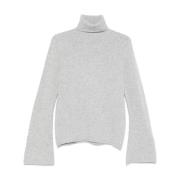 Grijze Cashmere Sweater Marl Gebreid Wild Cashmere , Gray , Dames