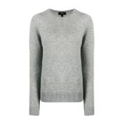 Round-neck Knitwear Theory , Gray , Dames