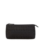 Pre-owned Canvas clutches Fendi Vintage , Black , Dames