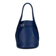 Pre-owned Leather celine-bags Celine Vintage , Blue , Dames