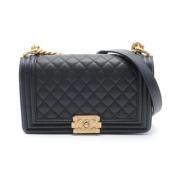 Pre-owned Leather chanel-bags Chanel Vintage , Black , Dames