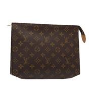 Pre-owned Canvas pouches Louis Vuitton Vintage , Brown , Dames