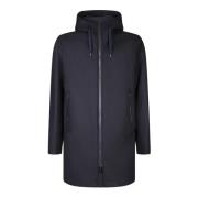 Blauwe Driekwart Jas Stijlvol Warm Herno , Blue , Heren