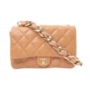 Pre-owned Leather chanel-bags Chanel Vintage , Brown , Dames