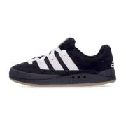 Core Black Lage Sneaker met Witte Details Adidas , Black , Heren