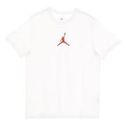 Jumpman Logo Crewneck T-Shirt Wit/Rood Jordan , White , Heren