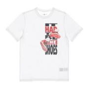 Witte Crew Neck T-Shirt Print Jordan , White , Heren