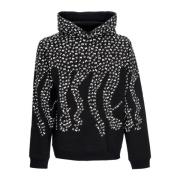 Zwarte Studs Hoodie met Kangoeroezak Octopus , Black , Heren