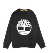 Core Logo Crewneck Sweatshirt Zwart/Wit Timberland , Black , Heren