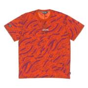 Sci-fi Oranje Tee met Octopus Print Octopus , Orange , Heren